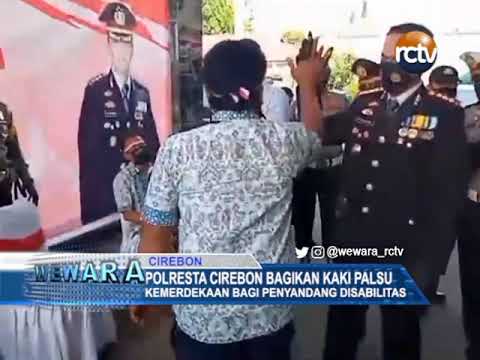 Polresta Cirebon Bagikan Kaki Palsu