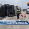 Pecah Ban Di Tol Cipali, Bus Terguling, Seorang Penumpang Tewas