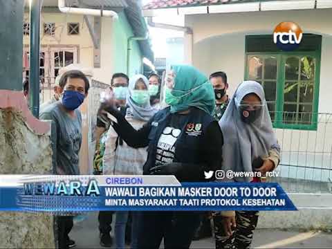 Wawali Bagikan Masker Door To Door