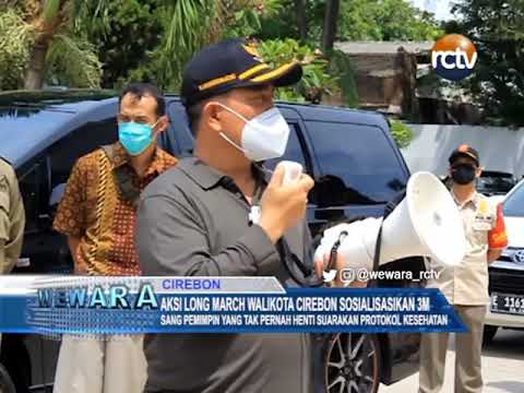 Aksi Long March Walikota Cirebon Sosialisasikan 3M