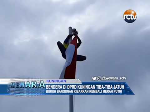 Bendera di DPRD Kuningan Tiba-Tiba Jatuh