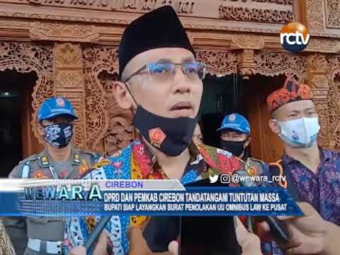 DPRD dan Pemkab Cirebon Tandatangani Tuntutan Massa