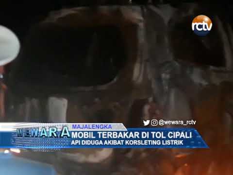 Mobil Terbakar di Tol Cipali