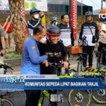 Komunitas Sepeda Lipat Bagikan Takjil
