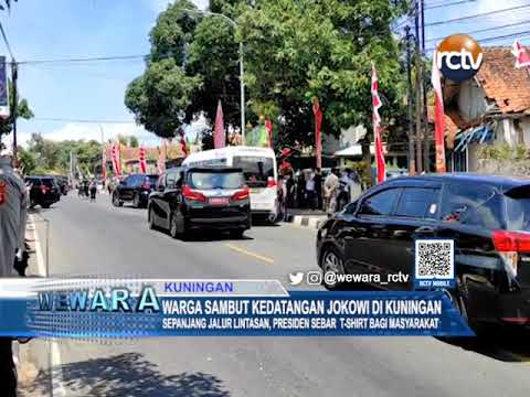 Histeria Warga Sambut Kedatangan Jokowi di Kuningan