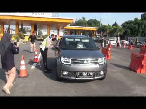 Hari Pertama Gage Di Bandung, Kendaraan Pelat Genap Diputarbalikkan
