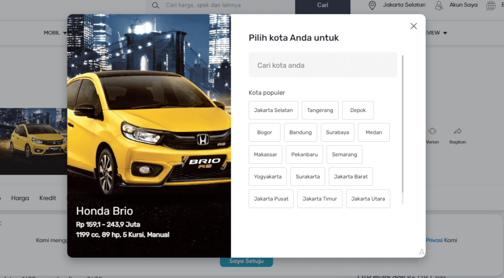 Harga Mobil Brio 2023 - Ada Harga Khusus Untuk Wilayah Cirebon
