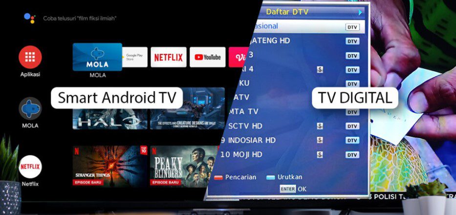 Foto: Polytron/ perbedaan tv digital dan smart tv