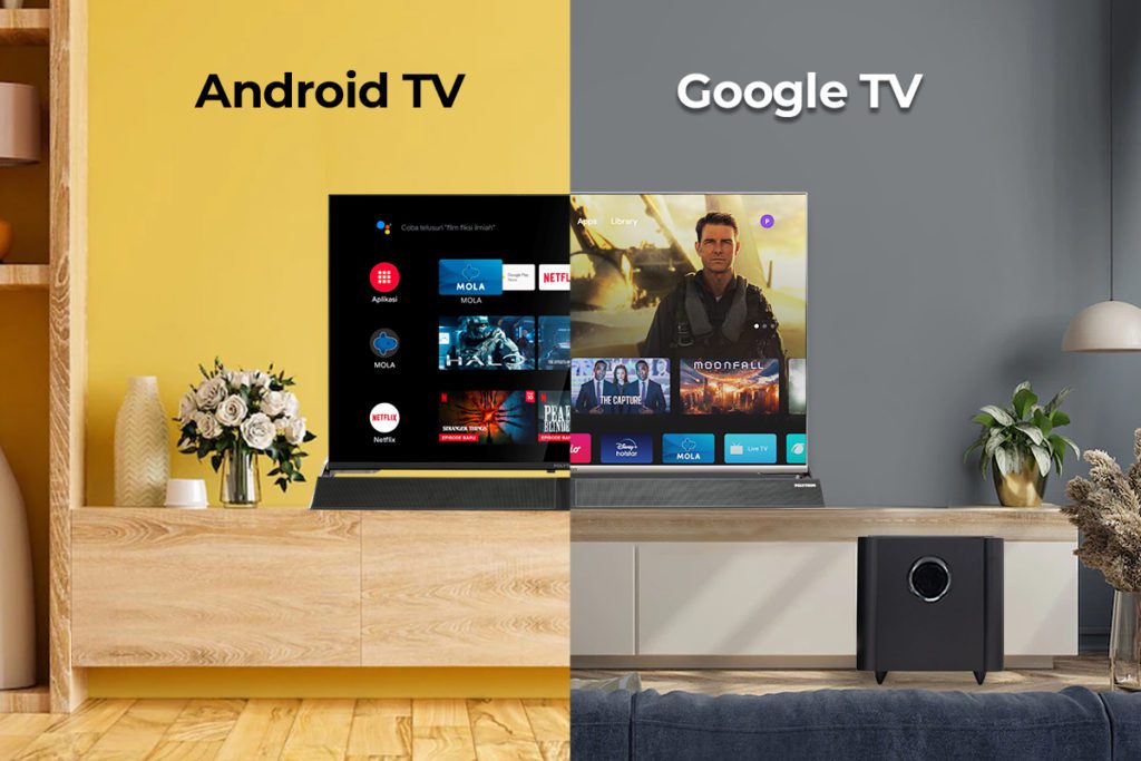 Perbedaan Android TV dan Google TV/Polytron