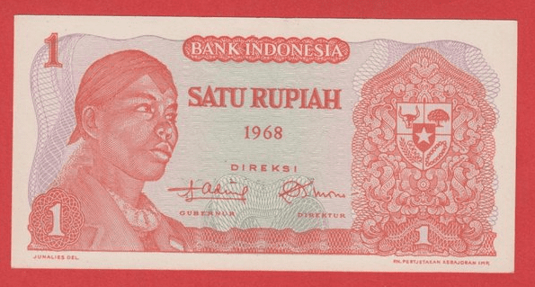 harga uang kuno 1 rupiah tahun 1968 / sumber: bukalapak