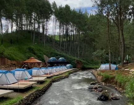 Berkemah di Pangalengan Camping Pinggir Sungai - Sensasi Baru Menikmati Pemandangan Yang Sejuk | Segini Harga Sewanya