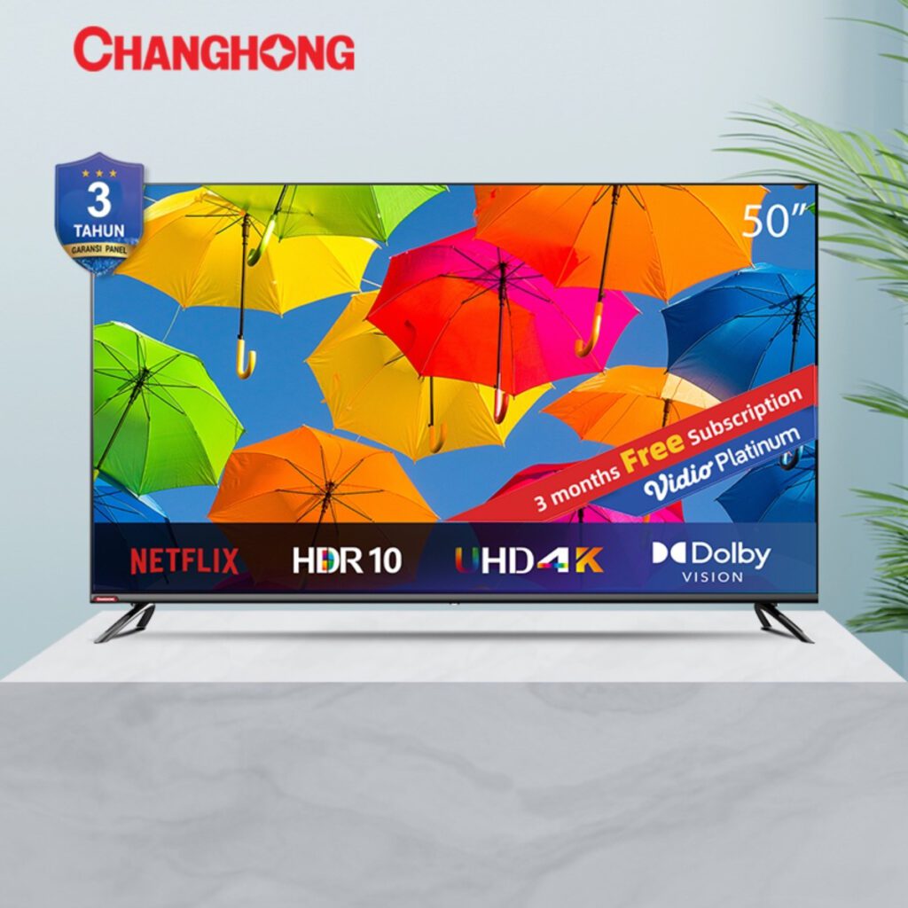 Smart TV Changhong 50 Inch Sedang Banyak Diskon! Dapatkan Televisi Canggih dengan Fitur Memukau Layaknya Berada di Bioskop