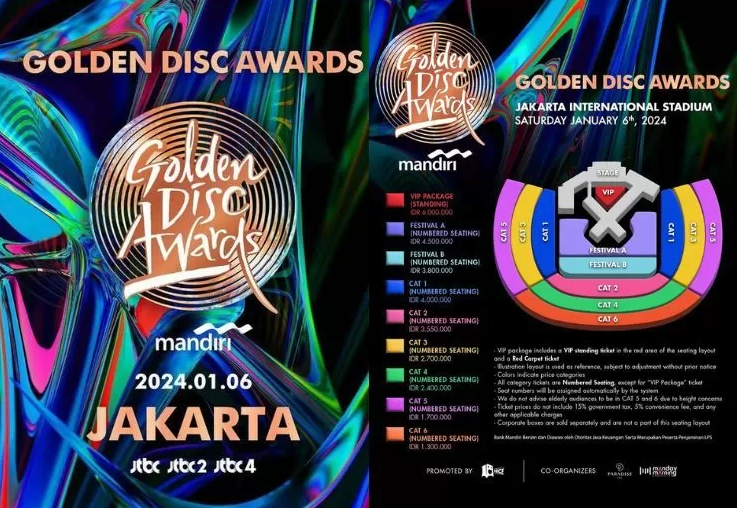 WOW Sudah Rilis! Berikut Harga Tiket dan Cara War Tiket Golden Disc Awards 2024 di Jakarta